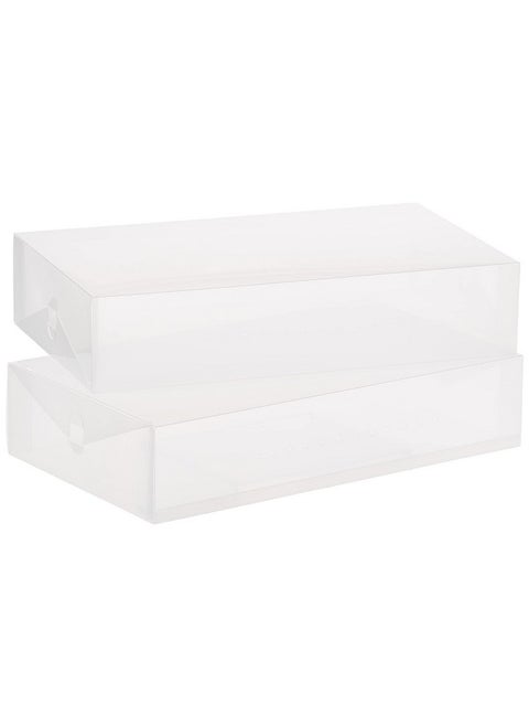Whitmor Clear Vue Boot Box - Heavy Duty Stackable Boot Storage - (Set of 2)