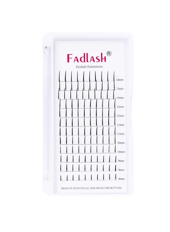 فادلاش رموش مدببة على شكل حرف D، رموش مختلطة، رموش خيالية مصنوعة مسبقًا، وصلات رموش مدببة سميكة للغاية، رموش فردية مراوح مسبقة الصنع (D Curl 814 مم) - Image 1