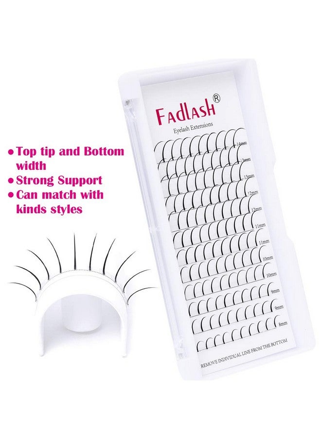 فادلاش رموش مدببة على شكل حرف D، رموش مختلطة، رموش خيالية مصنوعة مسبقًا، وصلات رموش مدببة سميكة للغاية، رموش فردية مراوح مسبقة الصنع (D Curl 814 مم) - Image 4