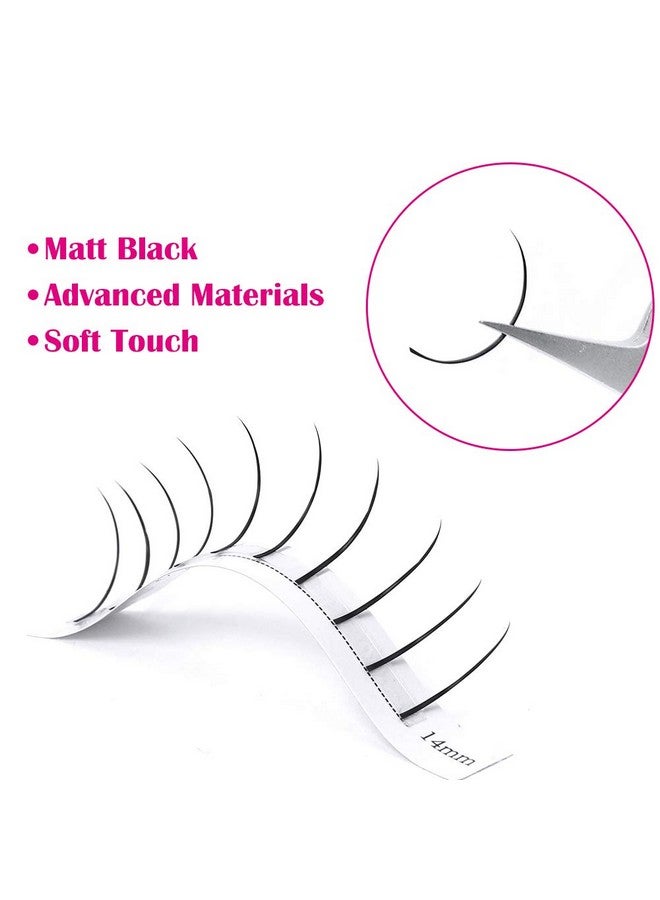 فادلاش رموش مدببة على شكل حرف D، رموش مختلطة، رموش خيالية مصنوعة مسبقًا، وصلات رموش مدببة سميكة للغاية، رموش فردية مراوح مسبقة الصنع (D Curl 814 مم) - Image 5