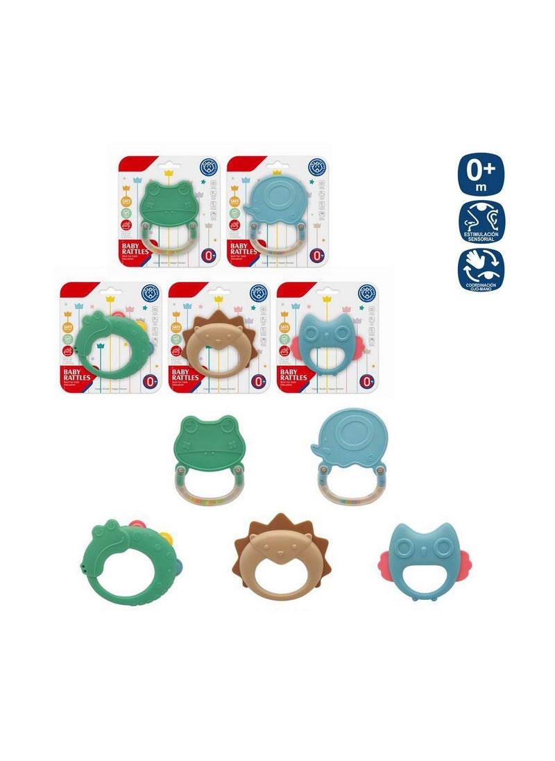 NOAEOU 5PCS Baby Teething Set, Baby Teething Toys Set for Ages 0-1,  Baby Teether Toy, Rattle Chew Toy for Early Development  - Image 2