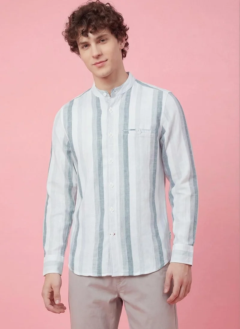 بيينغ هيومان Men Striped Casual Shirt