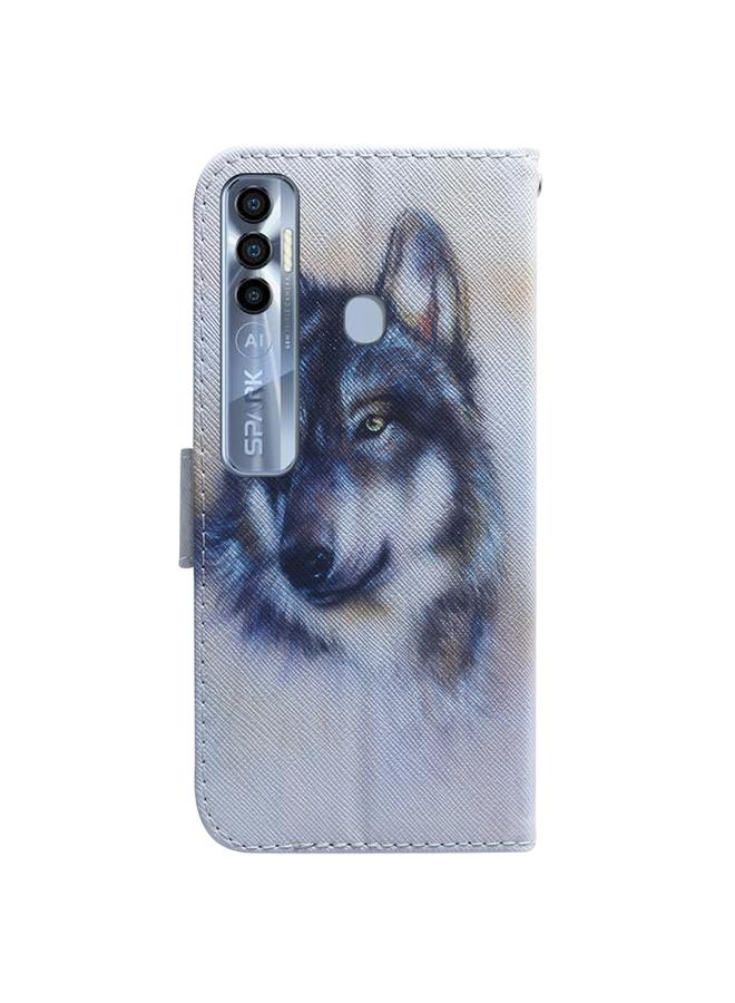 erorex Case For Tecno Spark 7 Pro Coloured Drawing Leather Phone Case - Image 3