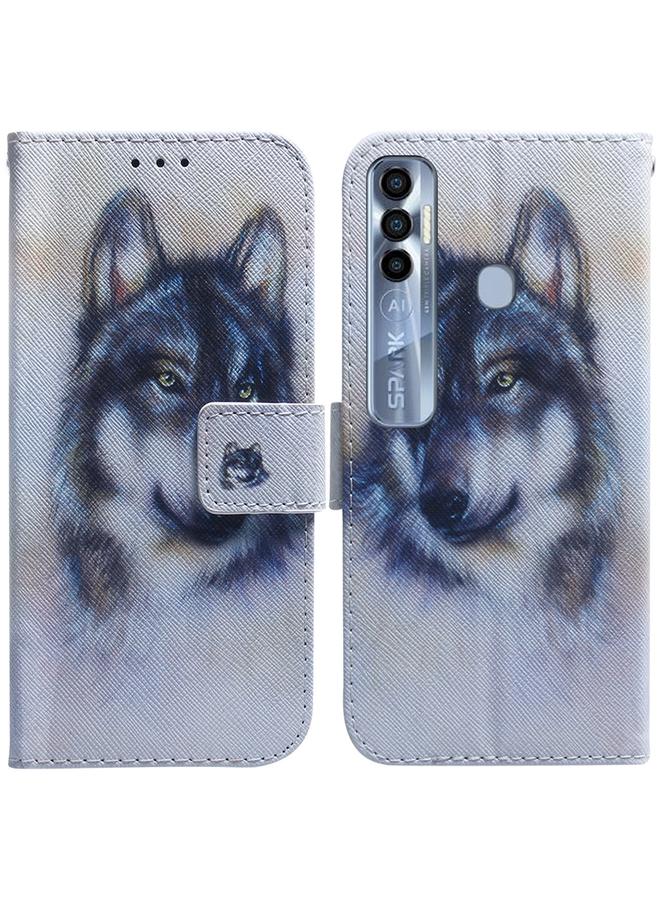 erorex Case For Tecno Spark 7 Pro Coloured Drawing Leather Phone Case - Image 1