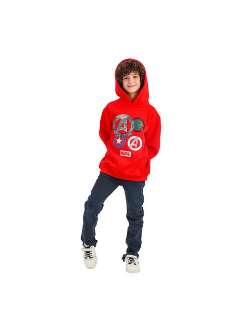 هودي شتوي أولادي مبطن فليس Avengers بطبعة