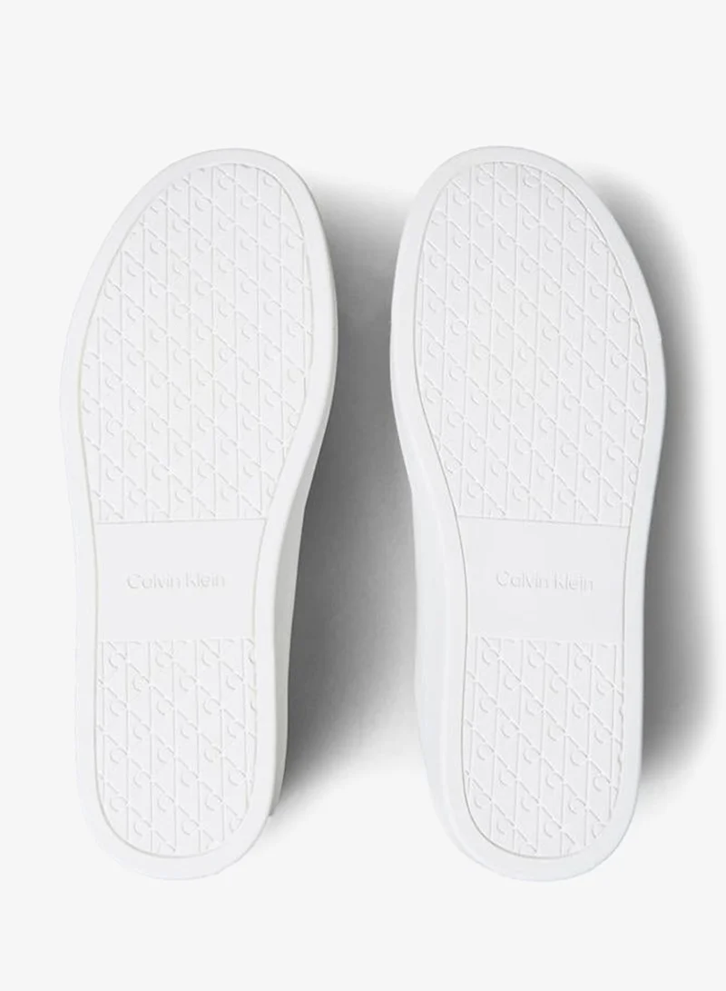 Calvin Klein Jeans Bright White/Saffron Athena Low Top Sneakers for Men | Best Price UAE