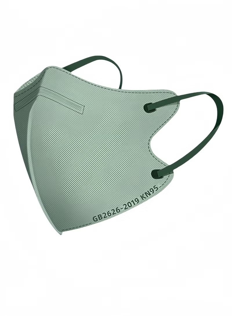 30 Pack 3D Disposable Adult Masks, 4-layer Meltblown Filter, with Elastic Earloops (Black, White, Green) - Image 2