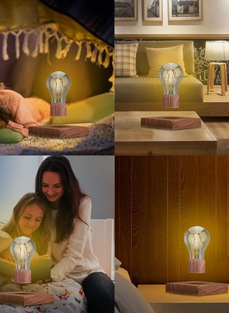Magnetic Levitating Floating Wireless LED Light Bulb Desk Lamp for Unique Gifts, Room Decor, Night Light, Home Office Decor Desk Tech Toys - Image 4