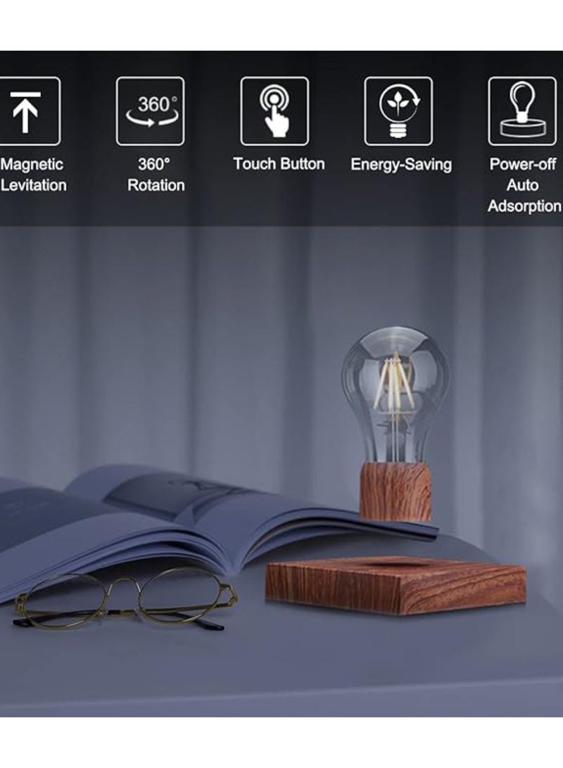 Magnetic Levitating Floating Wireless LED Light Bulb Desk Lamp for Unique Gifts, Room Decor, Night Light, Home Office Decor Desk Tech Toys - Image 3