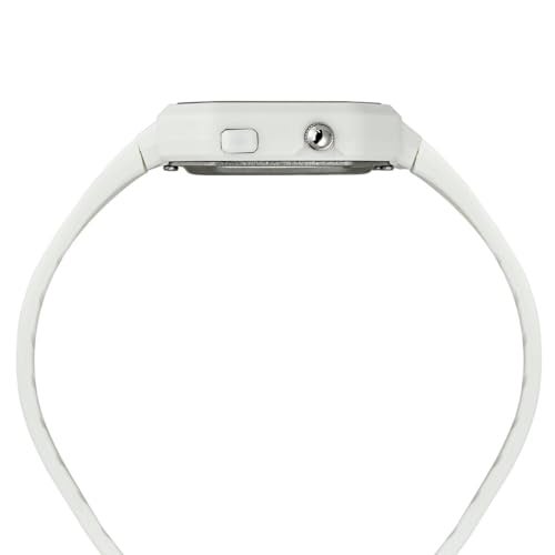 Helix by Timex Ana Digital Watch for Man with Grey Octogonal Dial & White Silicone Strap Band Water Resistant Men's Wrist Watches - TWESK6601T - Image 5