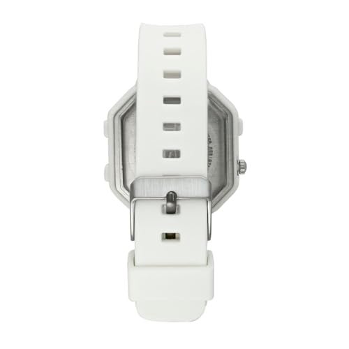 Helix by Timex Ana Digital Watch for Man with Grey Octogonal Dial & White Silicone Strap Band Water Resistant Men's Wrist Watches - TWESK6601T - Image 4
