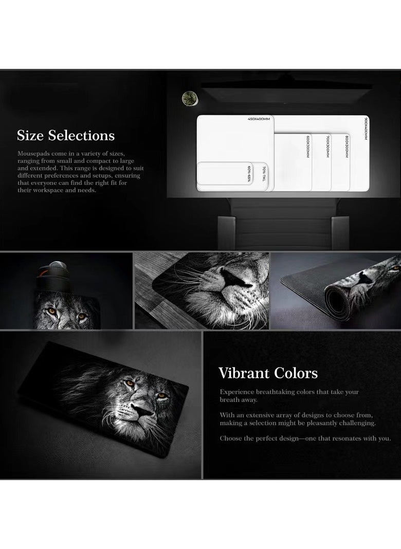 DOOAIR Gaming Large Mouse Pad Extended Rubber Water Proof Anti-slip For Office Mat Desk Pad Computers Keyboard Mouse Pads 800*300*3MM Lion King  - Image 4