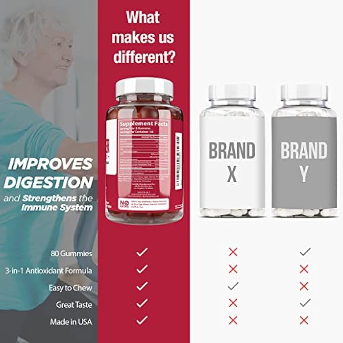 DACHA Premium Apple Cider Vinegar Gummies – 80 Count, 1000mg Raw, Organic, Unfiltered ACV from The Mother, Not Sticky, Immune, Detox, Fitness & Acid Reflux Heartburn Pomegranate Beet Root Vitamin B9 B12 - Image 5