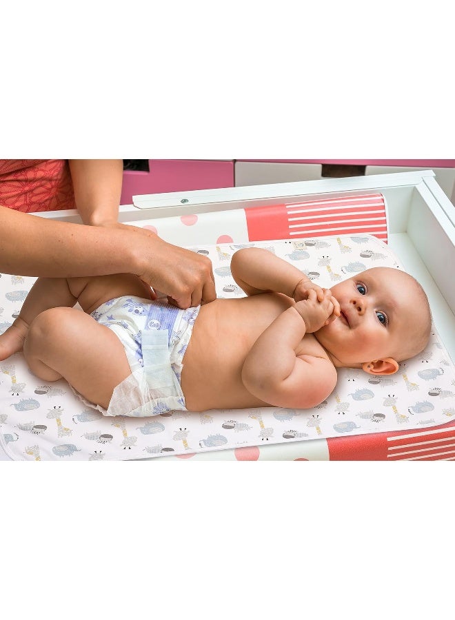 FOOK FISH Baby Diaper Changing Pad Liners (22X27.5 inches) Soft Bamboo Cotton Waterproof Changing Pad for Baby Underpads Mattress Pad Sheet Protector Portable Reusable Urine Pads for Travel Gear Pack of 3 - Image 2