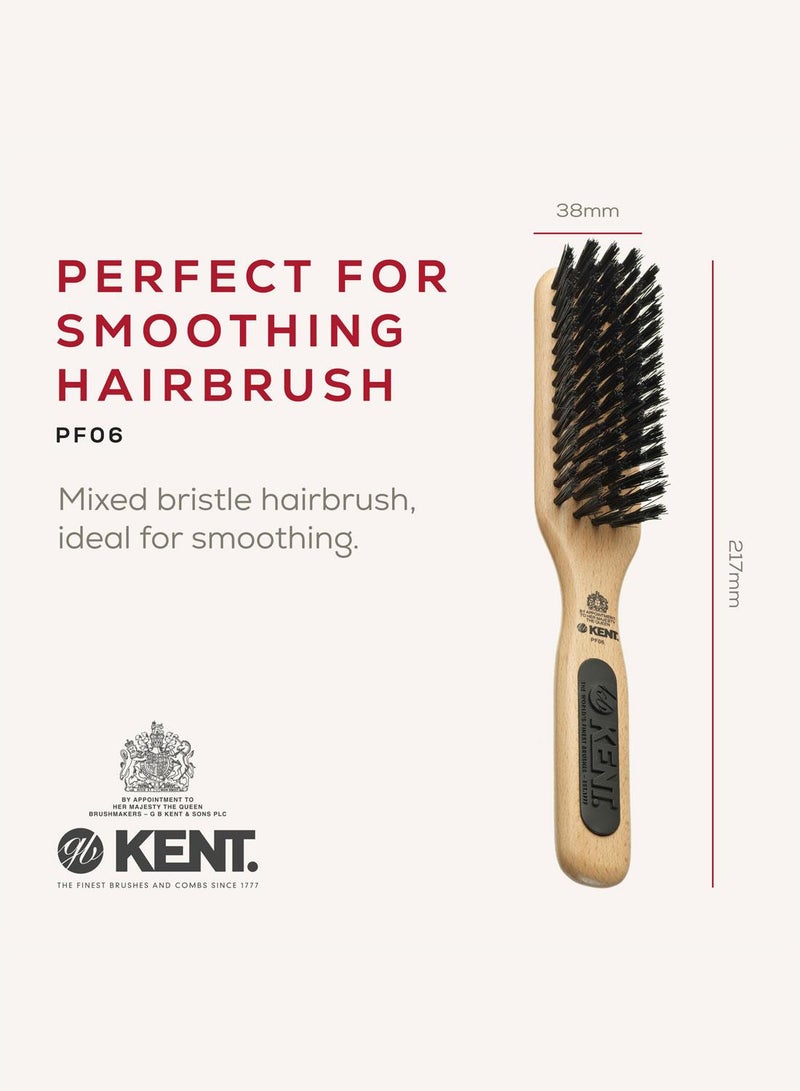 KENT PF06 Wooden Hair Brush for Smoothing Fine to Medium Hair - Ideal for Updos and Everyday Styling - Image 2