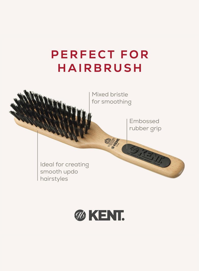 KENT PF06 Wooden Hair Brush for Smoothing Fine to Medium Hair - Ideal for Updos and Everyday Styling - Image 4