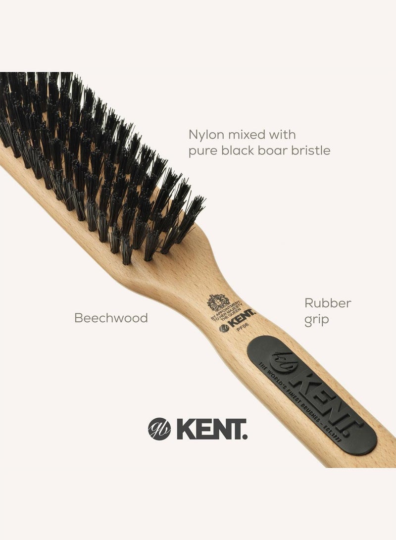 KENT PF06 Wooden Hair Brush for Smoothing Fine to Medium Hair - Ideal for Updos and Everyday Styling - Image 5