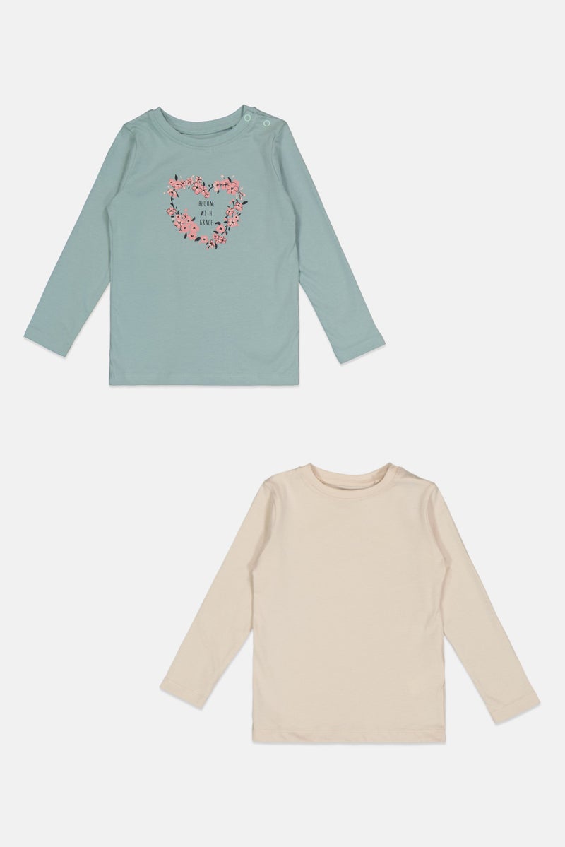 Sinsay Fox  Bunny x Sinsay Toddlers Girl 2 Pcs Graphic Print Tops, Multicolor - Image 2