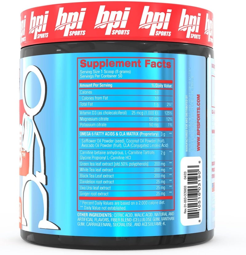 BPI Sports CLA  Carnitine Shredded Supports Lean Muscle  Promotes Fat Loss  Fruit Punch 141 oz  50 Servings - Image 3