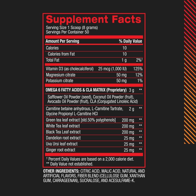 BPI Sports CLA  Carnitine Shredded Supports Lean Muscle  Promotes Fat Loss  Fruit Punch 141 oz  50 Servings - Image 4