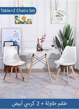 White Table with Chair-2