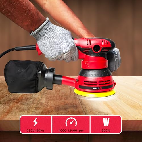 IBELL TOOLS IBELL Random Orbital Sander OS23-46, 300W, Copper Armature, Disc dia 125mm, 12000RPM with Variable Speed Control and Dust Collection - Corded Electric - Image 3