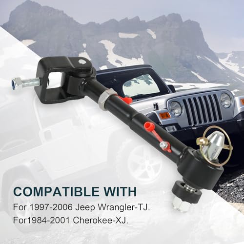RALZAOTO Adjustable Front Swaybar Quicker Disconnect System with 2.5" - 6" Lift for 1997-2006 Jeep Wrangler TJ 1984-2001 Cherokee XJ Quicker Disconnect Sway Bar Links - Image 2