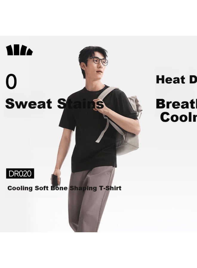 Beneunder Men's Short Sleeve T-shirt Outdoor Sun Protection Sweat-resistant Sports Three-protection T-shirt Spring Summer Men's Clothing Dr020 Dusk Black XL - Image 1