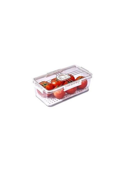 Food Storage Container Refrigator Container Storage Box Free Pantry Food Storage Bins Stackable Organizer Storage Container with Removable Drain Tray