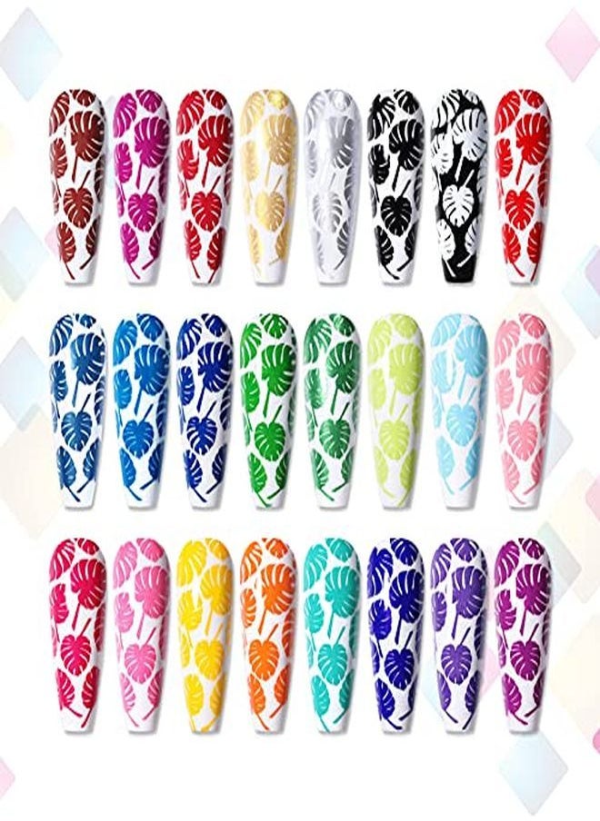 Born Pretty Nail Art Stamping Polish Fingernail Stamp Polish Set Manicure Print Nail Polish For Stamping Plates 24 Colors Bulk Nail Polish Set Gift Collection  - Image 2