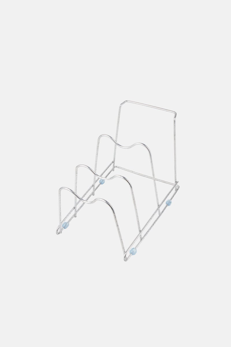 Bombay 2 In 1 Kitchen Organizing Rack, Silver - Image 1