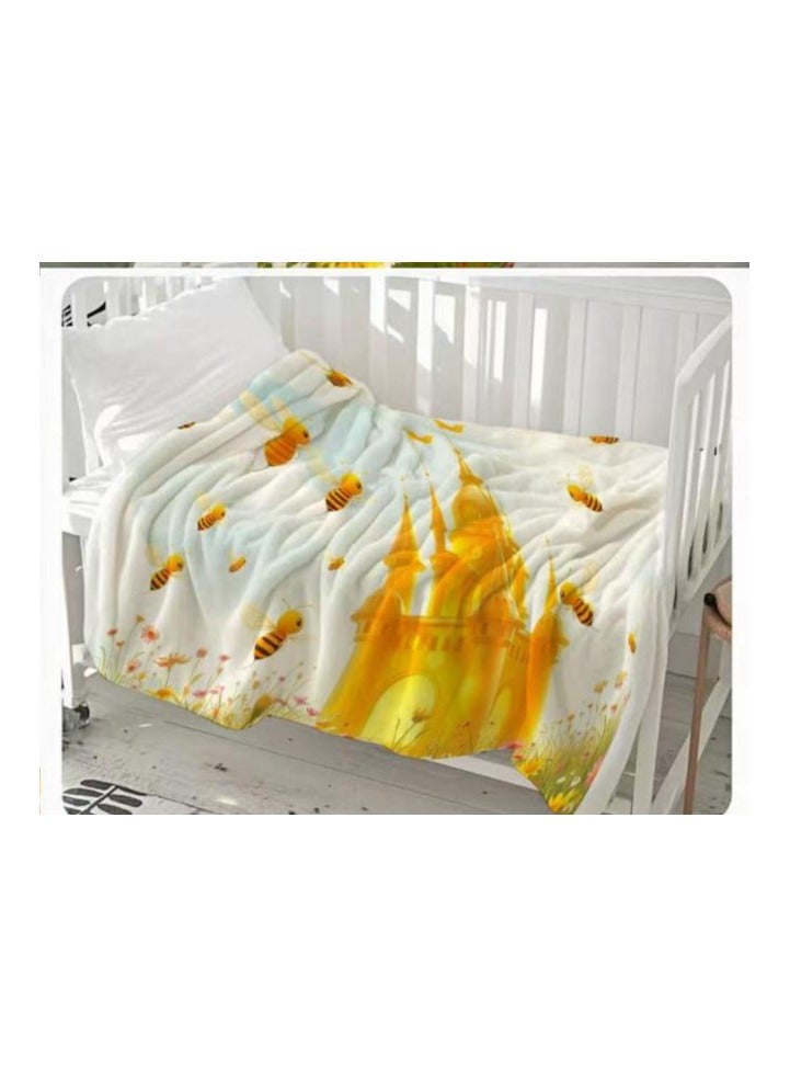 general Children's or student cartoon flannel thin blanket (warm and comfortable, suitable for sleep, games) 100cm*150cm - 857 - Image 3