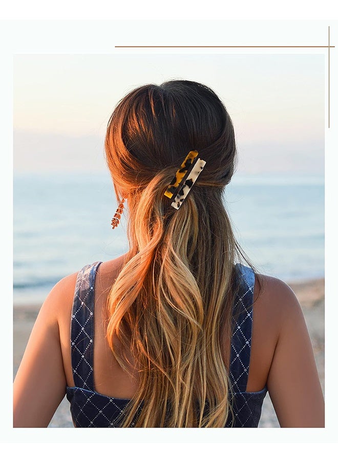 واي جيه مشابك شعر السيدات، 8 مشابك شعر، مناسبة للشعر الرفيع والسميك، 3 بوصة (حوالي 7.6 سم)، مشابك شعر صغيرة، مشابك شعر مضادة للانزلاق، إكسسوارات السيدات والفتيات ذوات صدفة السلاحف الفرنسية - Image 5