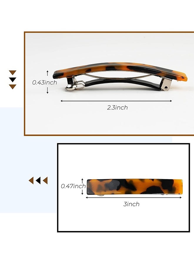 واي جيه مشابك شعر السيدات، 8 مشابك شعر، مناسبة للشعر الرفيع والسميك، 3 بوصة (حوالي 7.6 سم)، مشابك شعر صغيرة، مشابك شعر مضادة للانزلاق، إكسسوارات السيدات والفتيات ذوات صدفة السلاحف الفرنسية - Image 2