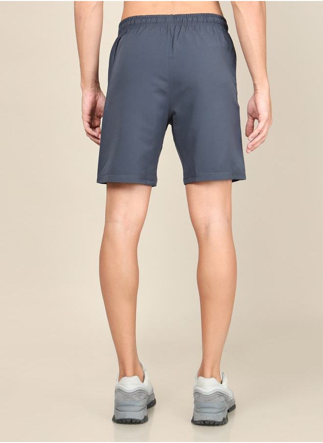 Technosport - Logo Print Woven Shorts with Zip Pockets by Styli - Image 1