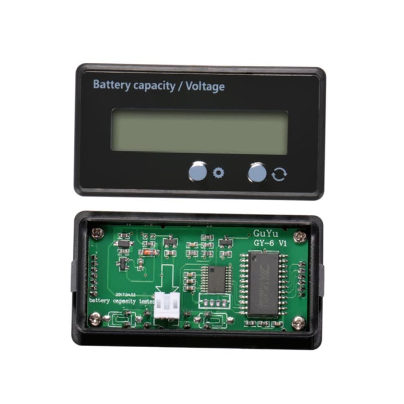 Blue Battery Capacity Tester Voltage Monitor LCD Backlight for Acid Batteries 2 Pcs Medium Size - Image 3
