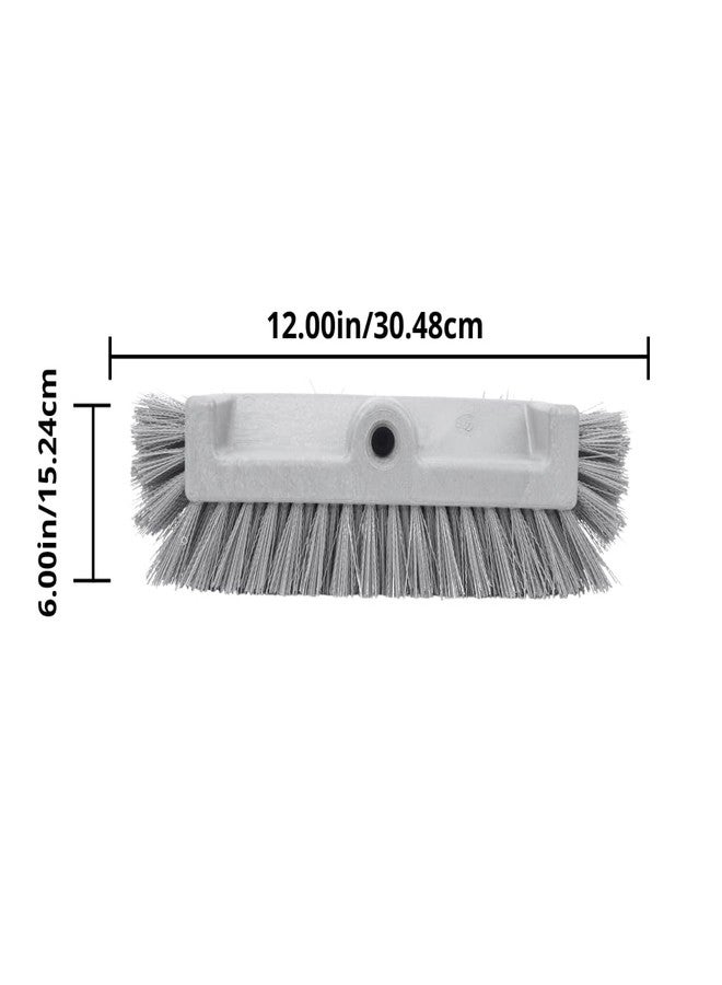 SPARTA Multi-Level Tile Scrub Brush 12" Wide Brush Head, Heavy-Duty Tile Cleaning Brush with End Bristles for Commercial Tiles, Tubs and Floor, Plastic, 12 Inches, Orange - Image 5