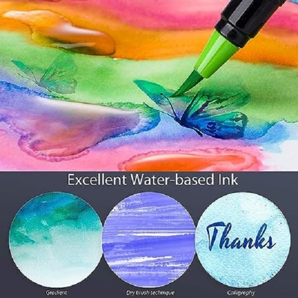 ZUNBELLA sketch colour, sketch pen set for kids, colors set for kids, calligraphy pens, marker pens, sketching kit, art supplies for artist, brush pens 48 shades, coloured pens, drawing materials, 659 - Image 4