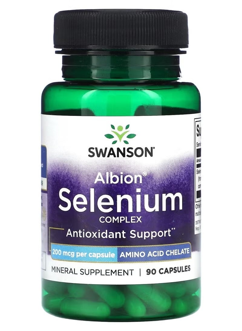 SWANSON Albion Selenium 200 mcg, 90 Vegan Capsules - Image 1