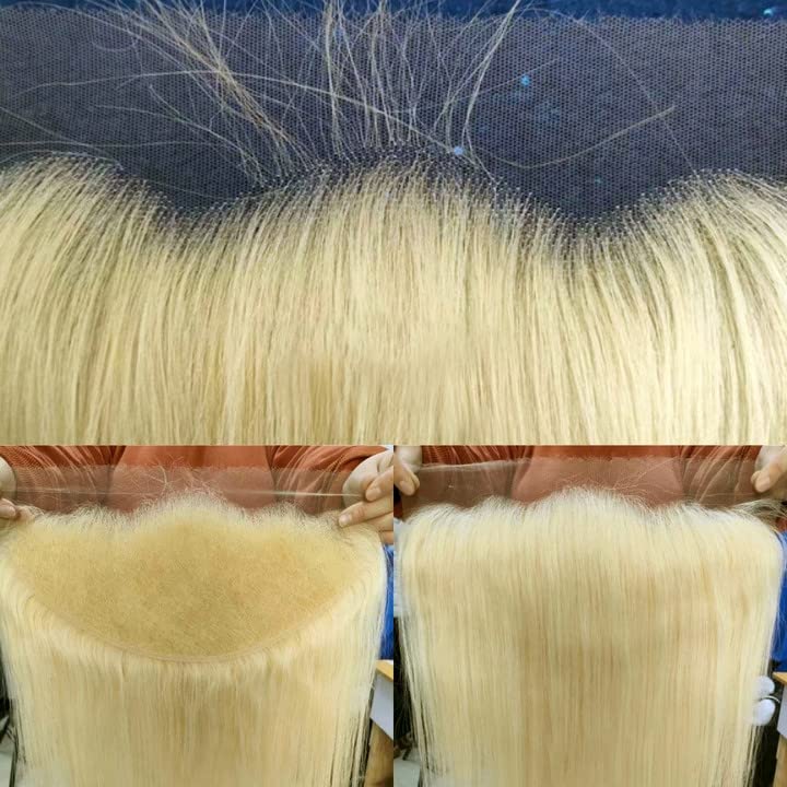 BEEOS 13x6 Skinlike Real HD Lace Frontal Only 613 Blonde 010mm Ultrathin Invisible Melted Lace PrePlucked Straight Human Hair Closure 18 Inch - Image 1