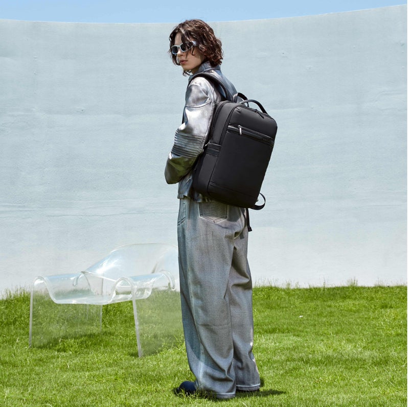 ARCTIC HUNTER Unisex Slim Laptop Backpack Water Resistant Anti-Theft Daypack for Business Casual Travel College for Men Women, B00872, Black - Image 2