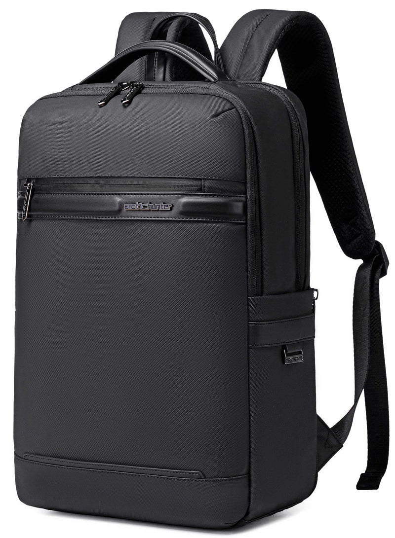ARCTIC HUNTER Unisex Slim Laptop Backpack Water Resistant Anti-Theft Daypack for Business Casual Travel College for Men Women, B00872, Black - Image 1