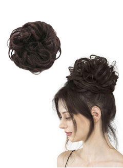 Adando Adando 1 PCS Messy Hair Bun Extensions Messy Curly Hair Bun Scrunchie  with Elastic Rubber Band Ponytail Hair Extensions Synthetic Tousled Hair for Women Hair Accessories Donut Roller Bun Wig 