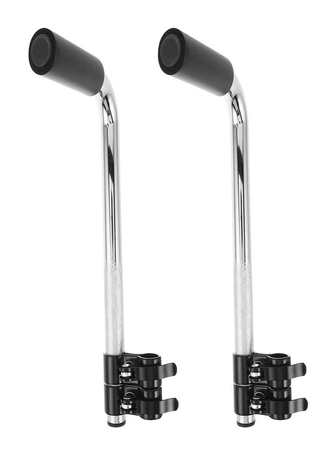 Sewroro 2pcs Stainless Steel Wheelchair Push Handle Extenders Universal Push Handle Extension Grip for Elderly Disabled Adult Transport Chair Accessories - Image 1