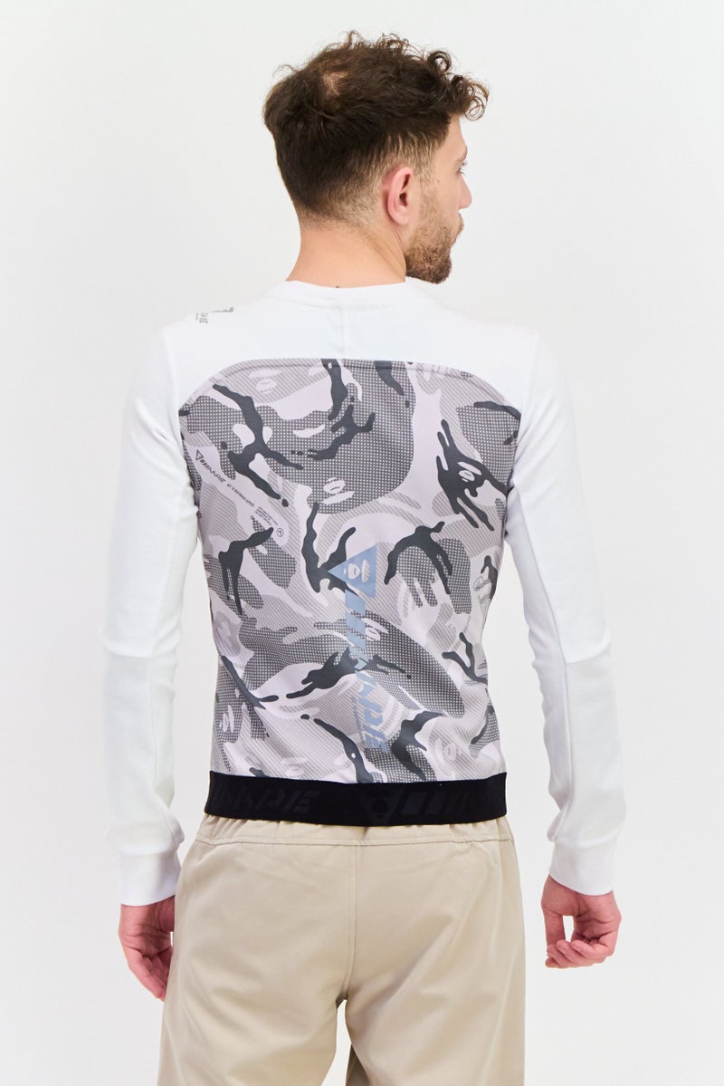 Aape By A Bathing Ape Men Sportswear Fit Long Sleeve Outdoor Sweatshirt, White - Image 3
