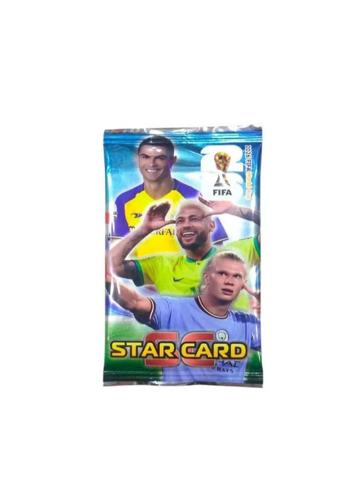 بطاقة نجوم كرة القدم - قطعة واحدة من بطاقات لاعبي كرة القدم الفريدة - تحتوي كل عبوة على 8 بطاقات مختلفة لخلق لحظات لا تُنسى - Image 1
