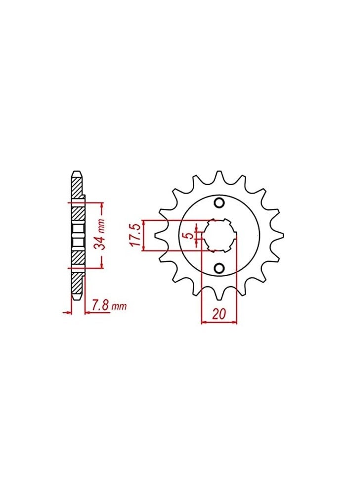 Wivplex 520 Front Sprocket for Motorcycles - Image 2