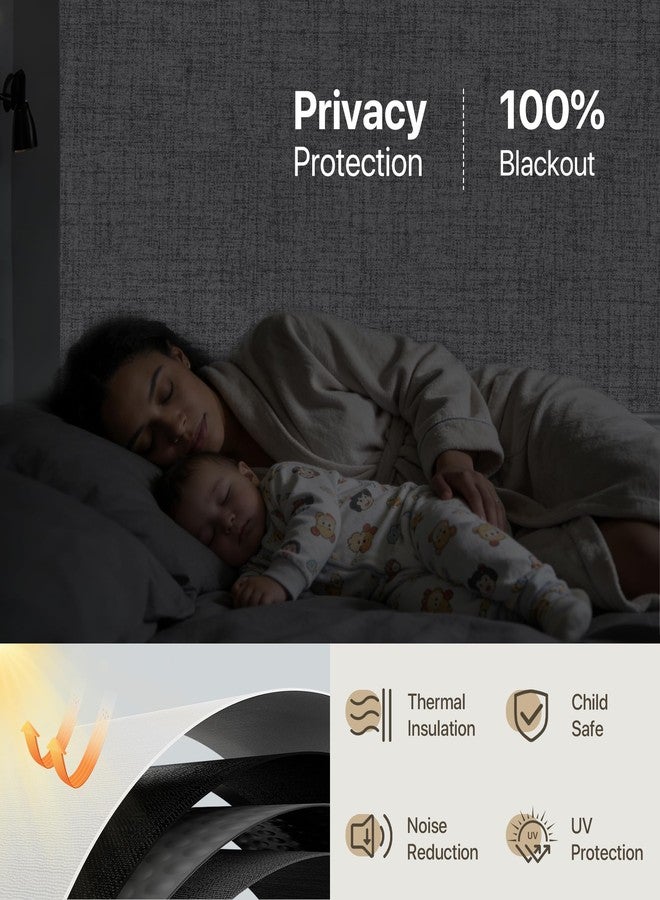 GENIMO 100% Blackout Roller Window Shades, Window Blinds Cordless with Thermal Insulated, UV Protection Fabric, Mini French Door Blinds for Home, Office, Bedroom, Easy to Install, Grey, 20" W X 75" H - Image 4