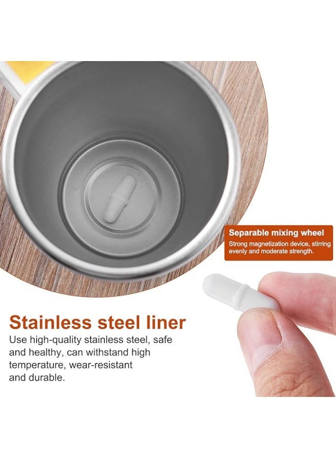NB Self Stirring Coffee Mug Stainless Steel Auto Magnetic Self Mixing Cup For Coffee Tea Cocoa And Milk 450ml White - Image 4