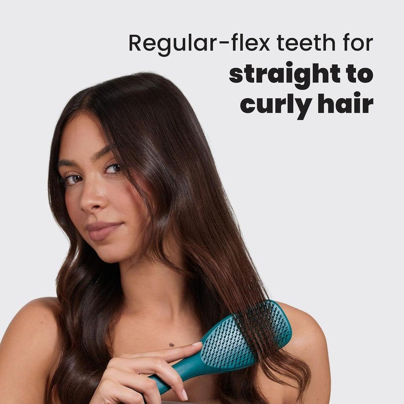 TANGLE TEEZER The Ultimate Detangler Hairbrush | For Wet & Dry Hair | Detangles All Hair Types | Reduces Breakage, Eliminates Knots | Two-Tiered Teeth & Comfortable Handle |Green Jungle - Image 5
